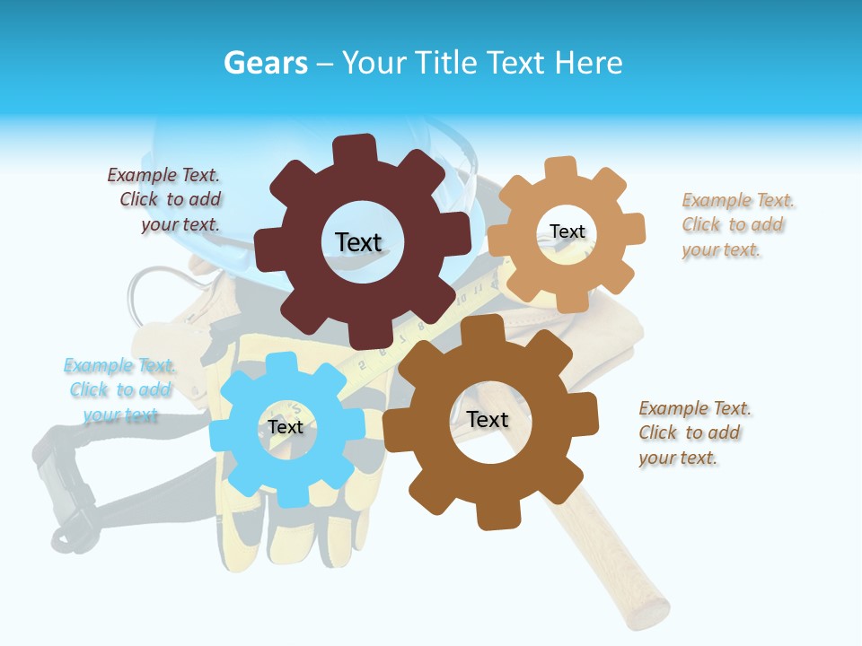 Tool Blue Measuring PowerPoint Template