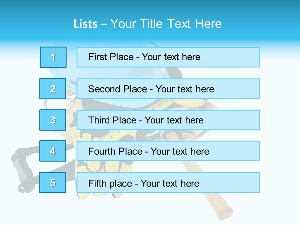 Tool Blue Measuring PowerPoint Template