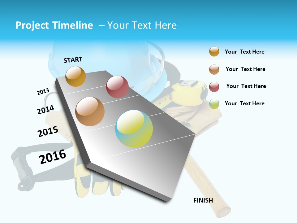 Tool Blue Measuring PowerPoint Template