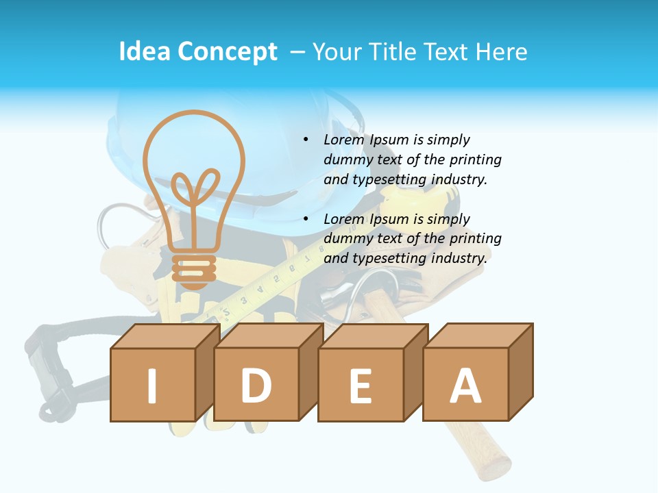 Tool Blue Measuring PowerPoint Template