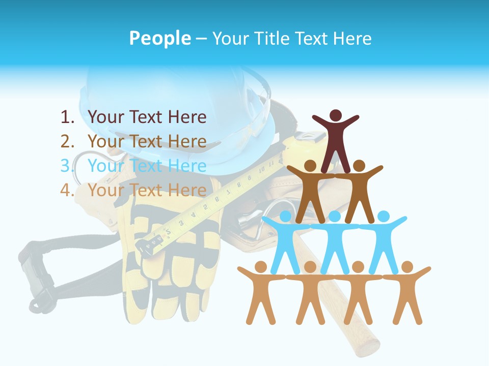 Tool Blue Measuring PowerPoint Template