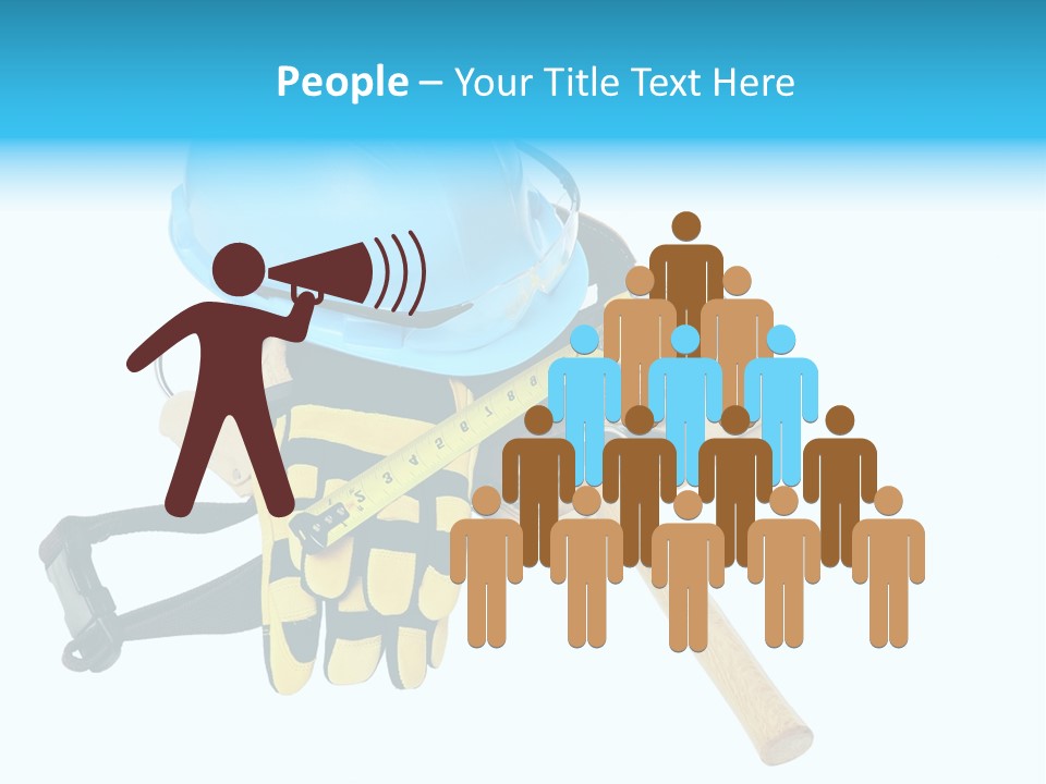 Tool Blue Measuring PowerPoint Template