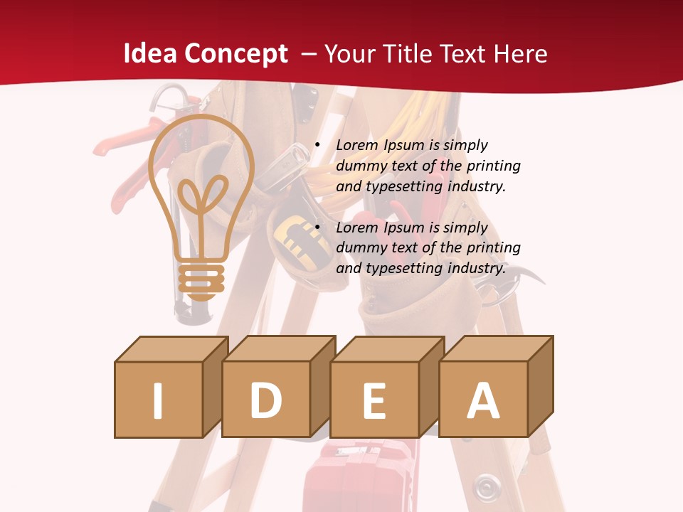 Cord Renovation Isolated PowerPoint Template