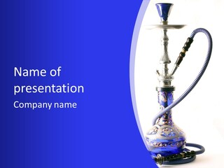 Arabic Blue Fog PowerPoint Template