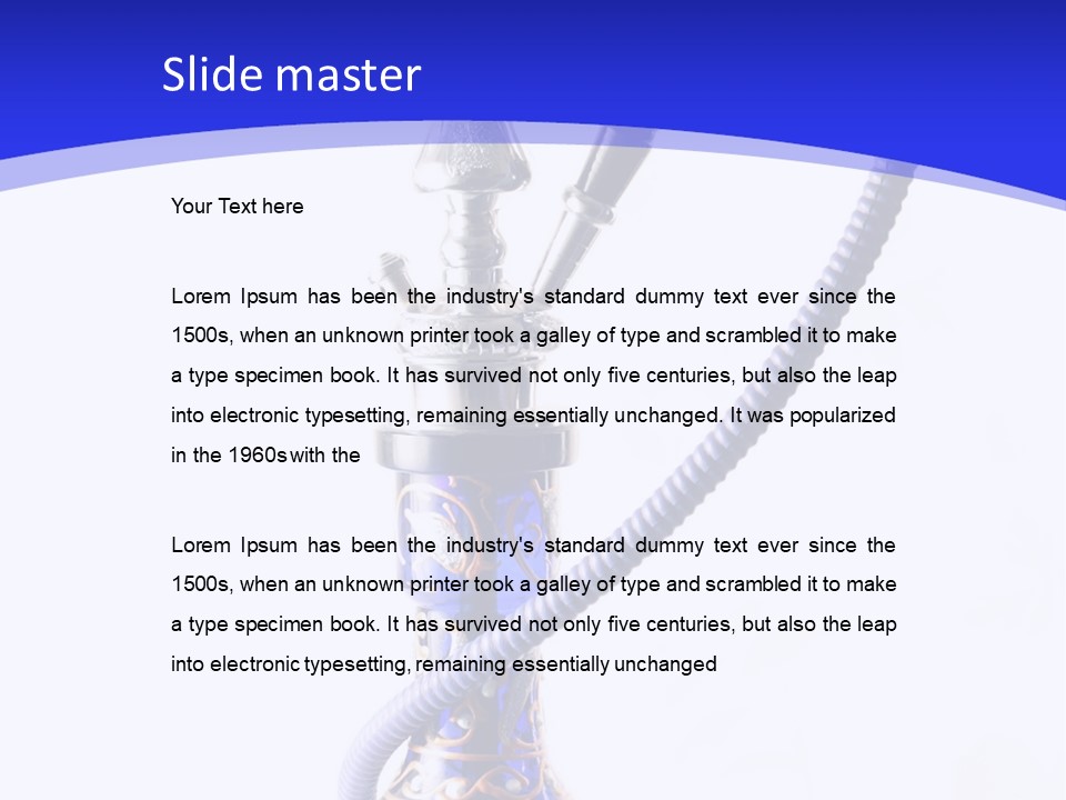 Arabic Blue Fog PowerPoint Template