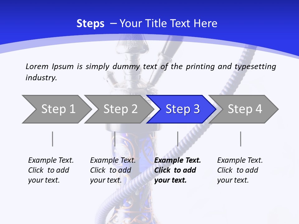 Arabic Blue Fog PowerPoint Template
