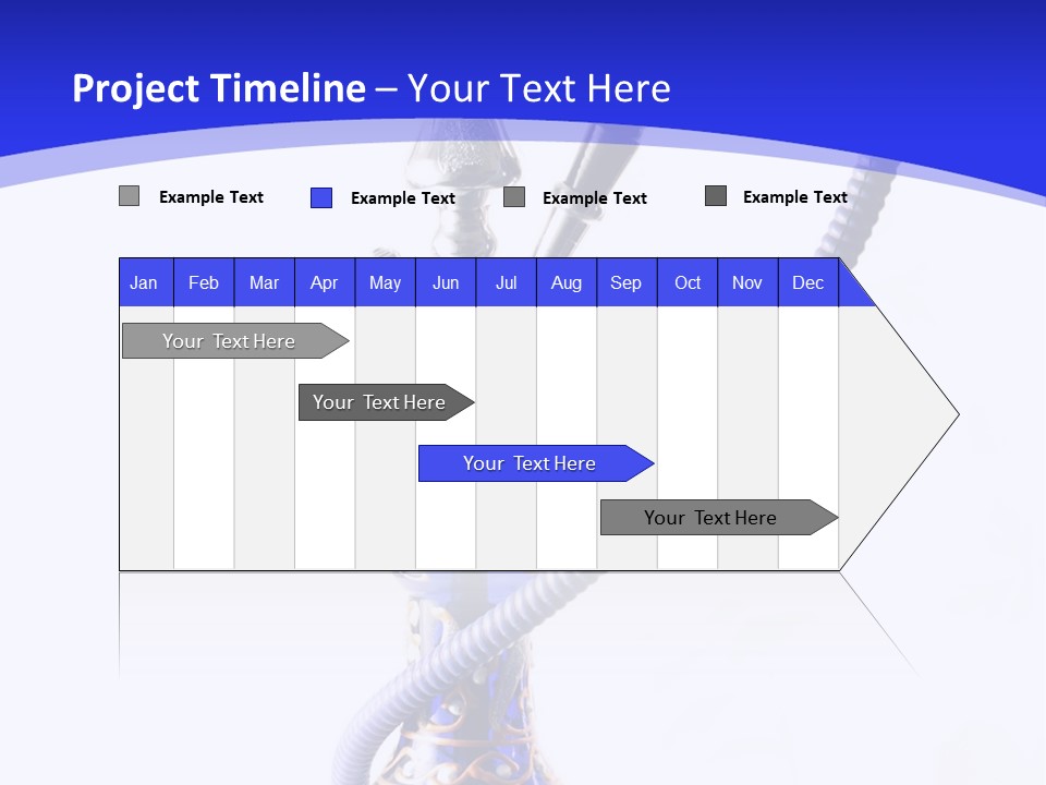 Arabic Blue Fog PowerPoint Template