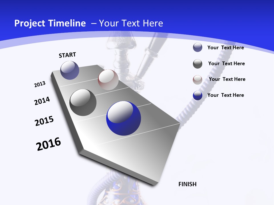 Arabic Blue Fog PowerPoint Template