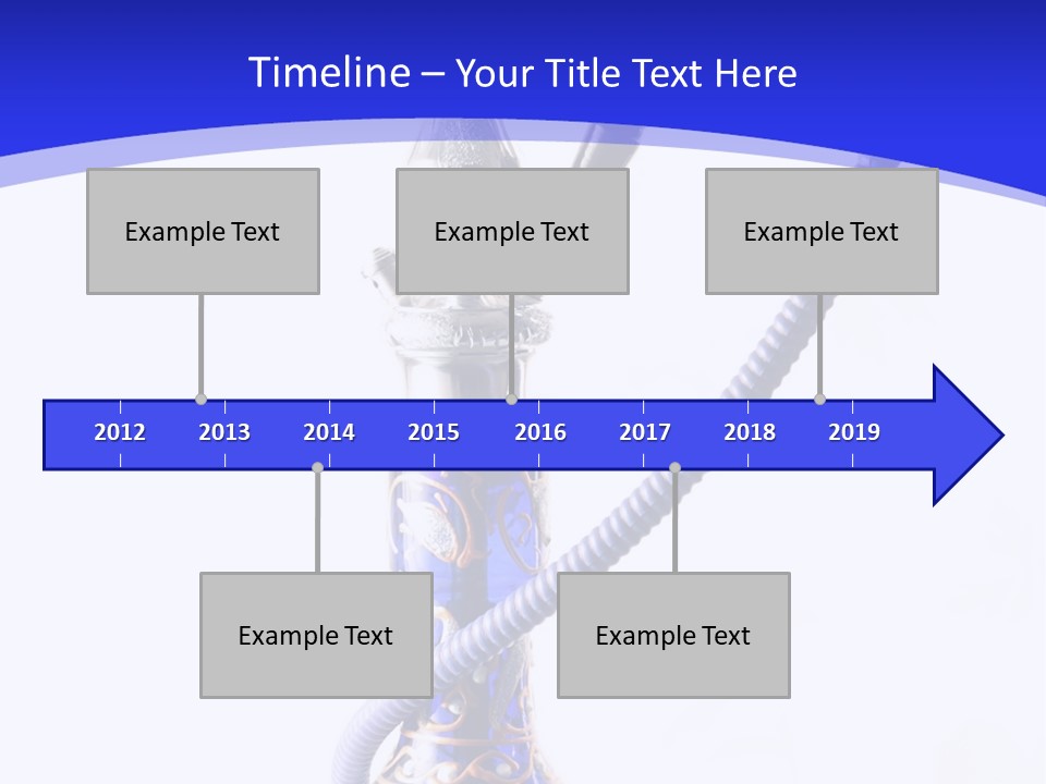 Arabic Blue Fog PowerPoint Template