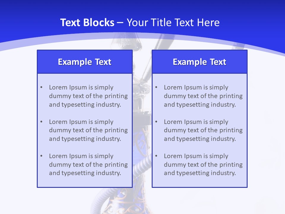 Arabic Blue Fog PowerPoint Template