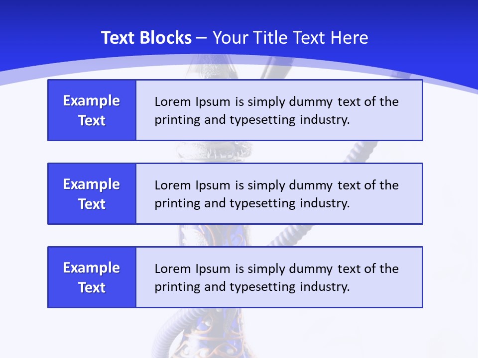 Arabic Blue Fog PowerPoint Template