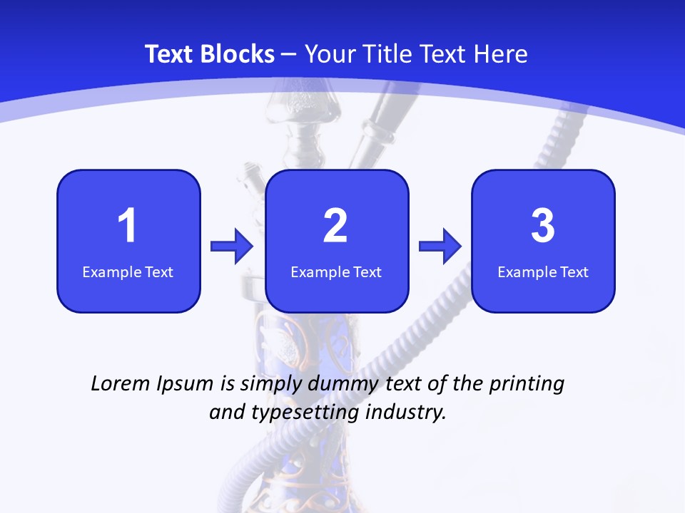 Arabic Blue Fog PowerPoint Template