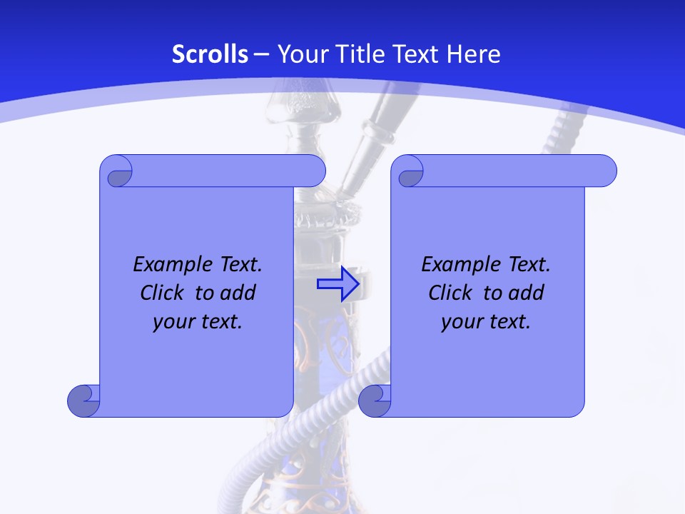 Arabic Blue Fog PowerPoint Template