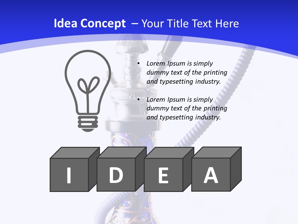 Arabic Blue Fog PowerPoint Template