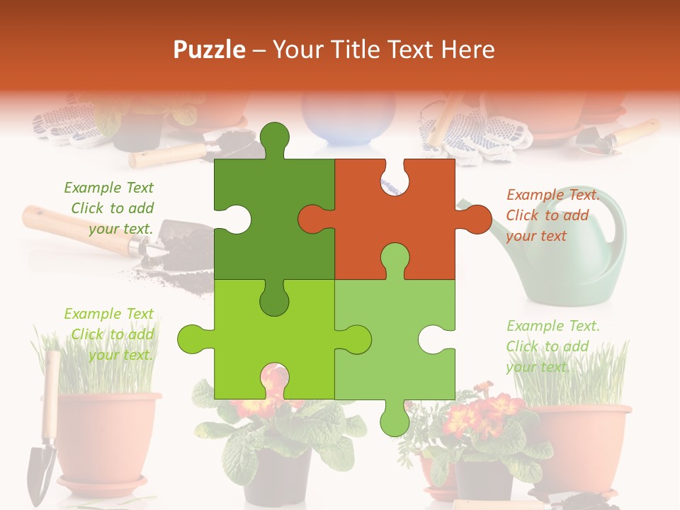 Set Leaf Red PowerPoint Template