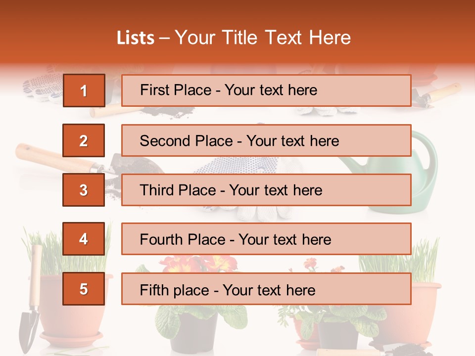 Set Leaf Red PowerPoint Template