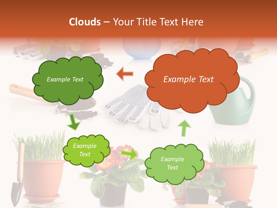 Set Leaf Red PowerPoint Template