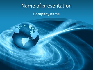 Blue Continent Modern PowerPoint Template