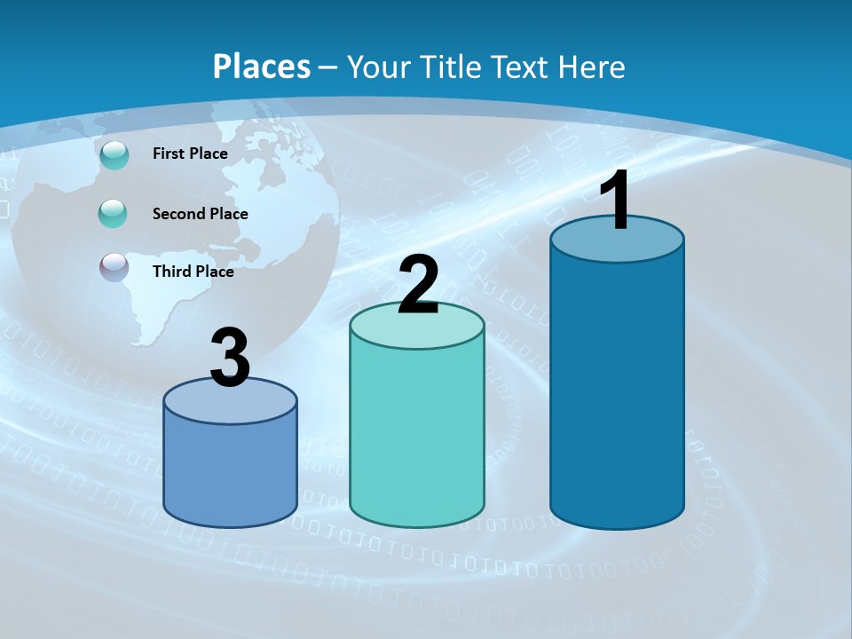 Blue Continent Modern PowerPoint Template