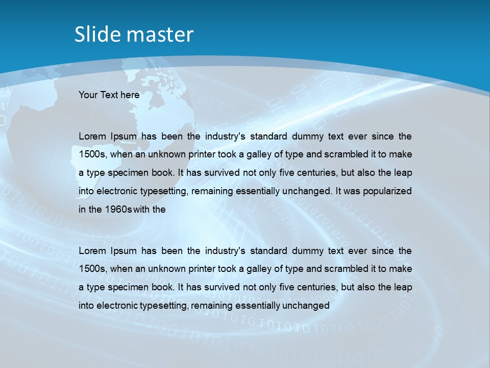 Blue Continent Modern PowerPoint Template