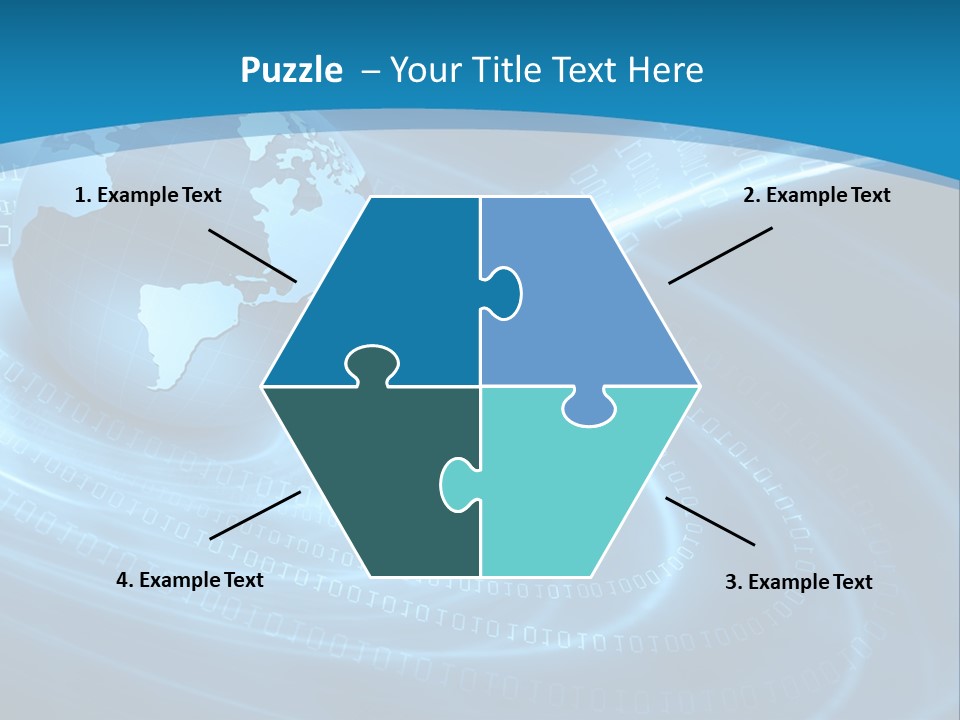 Blue Continent Modern PowerPoint Template