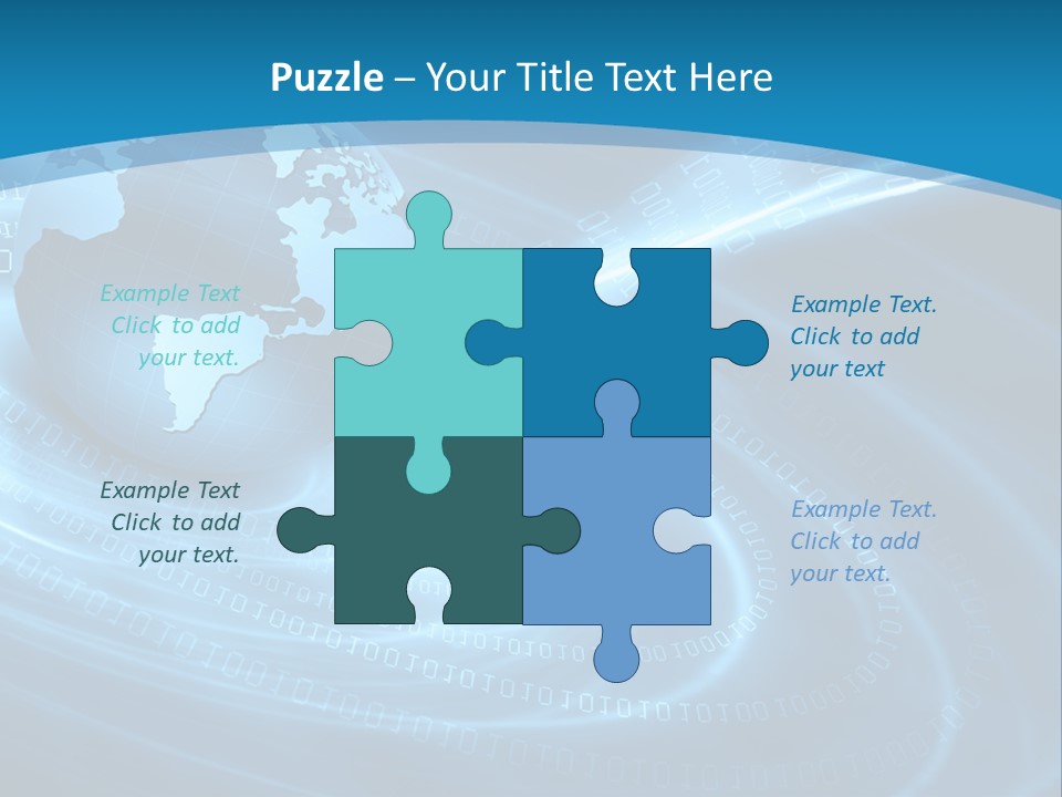 Blue Continent Modern PowerPoint Template