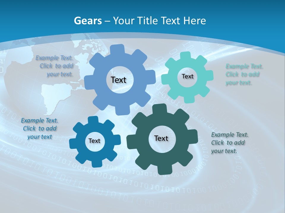 Blue Continent Modern PowerPoint Template