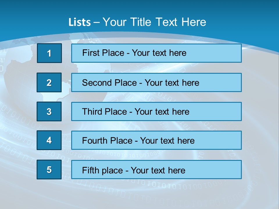Blue Continent Modern PowerPoint Template