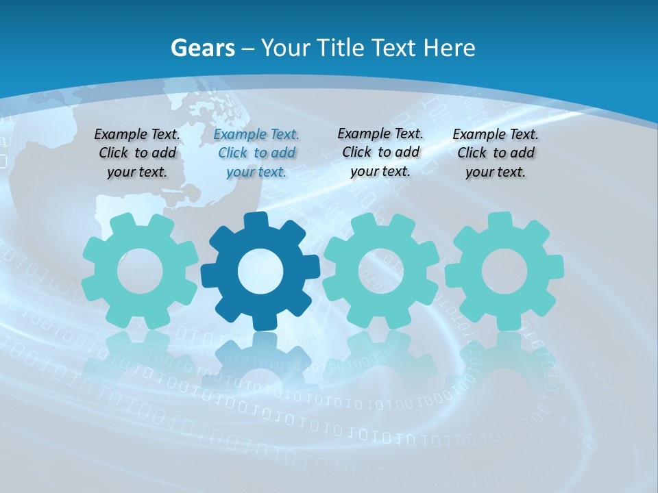 Blue Continent Modern PowerPoint Template