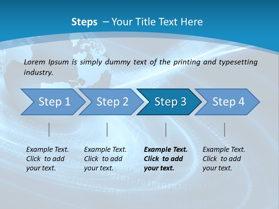 Blue Continent Modern PowerPoint Template