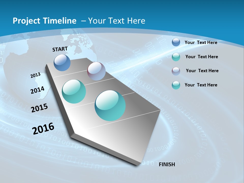 Blue Continent Modern PowerPoint Template
