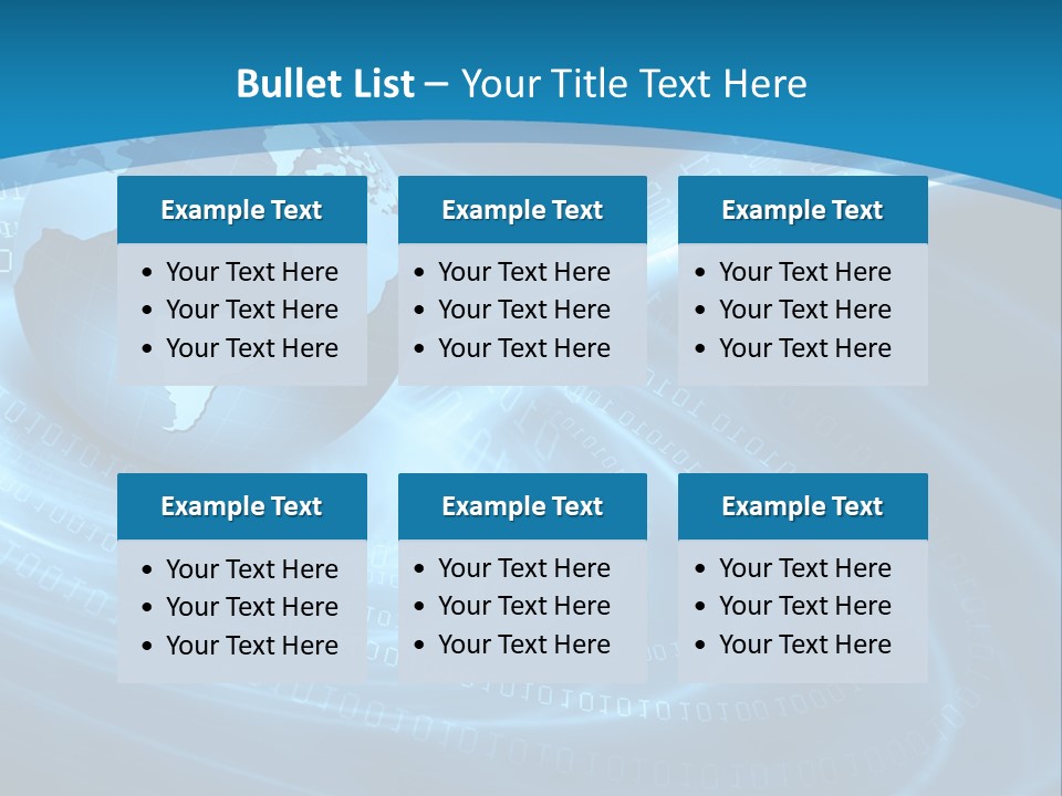 Blue Continent Modern PowerPoint Template