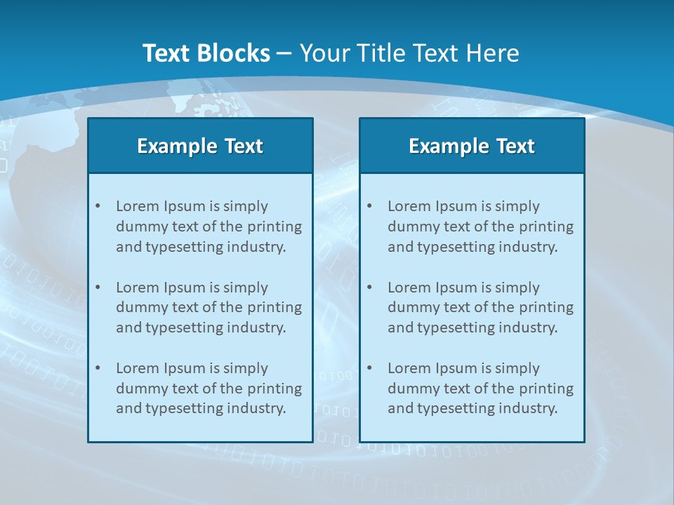 Blue Continent Modern PowerPoint Template