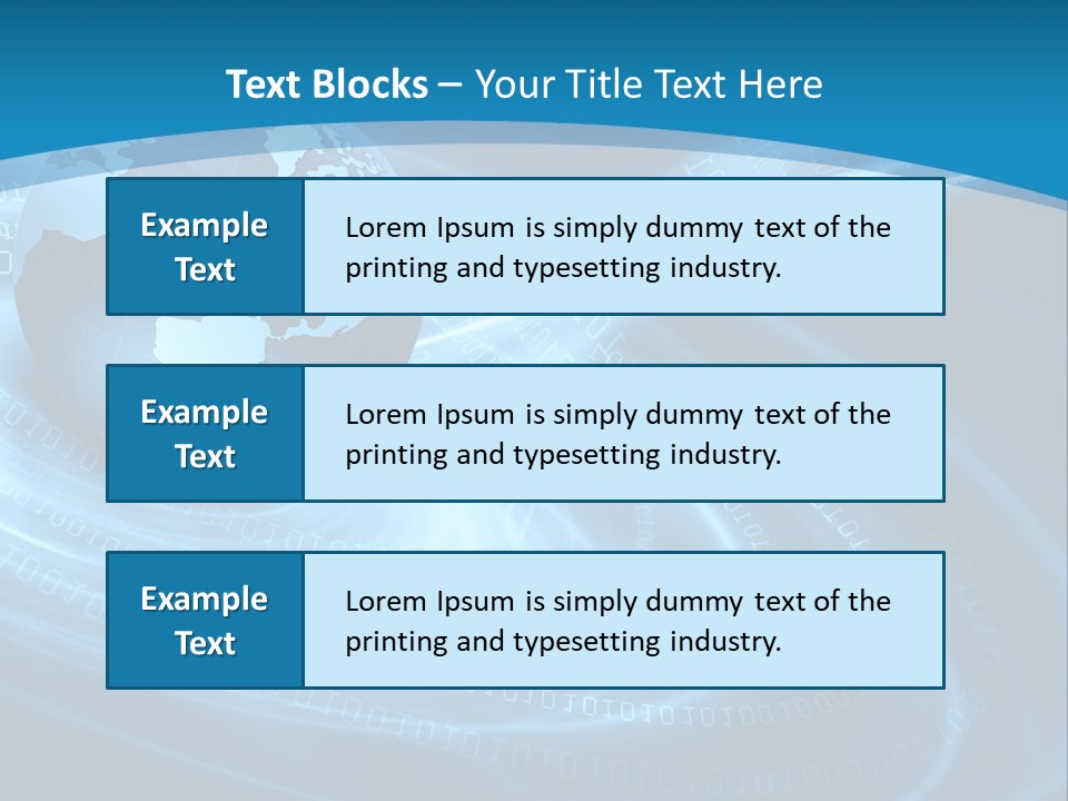 Blue Continent Modern PowerPoint Template