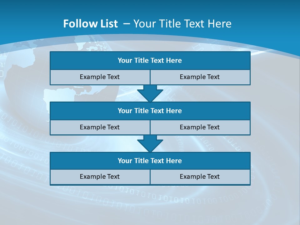 Blue Continent Modern PowerPoint Template