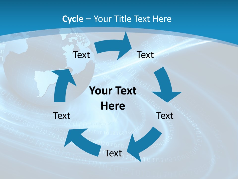 Blue Continent Modern PowerPoint Template