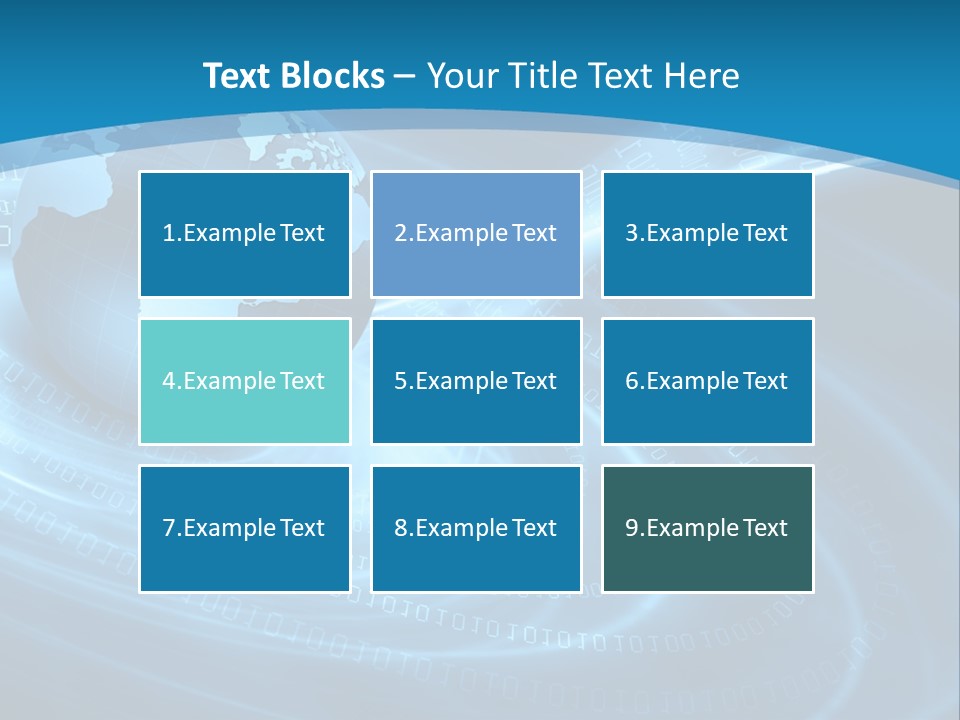 Blue Continent Modern PowerPoint Template