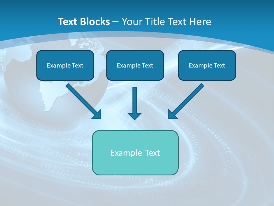 Blue Continent Modern PowerPoint Template