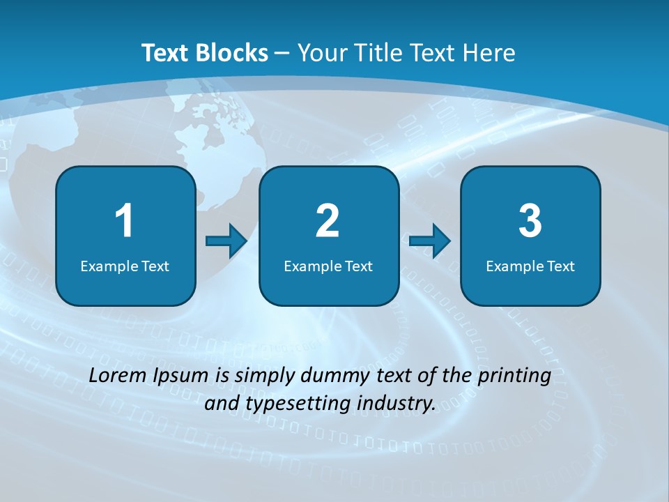 Blue Continent Modern PowerPoint Template