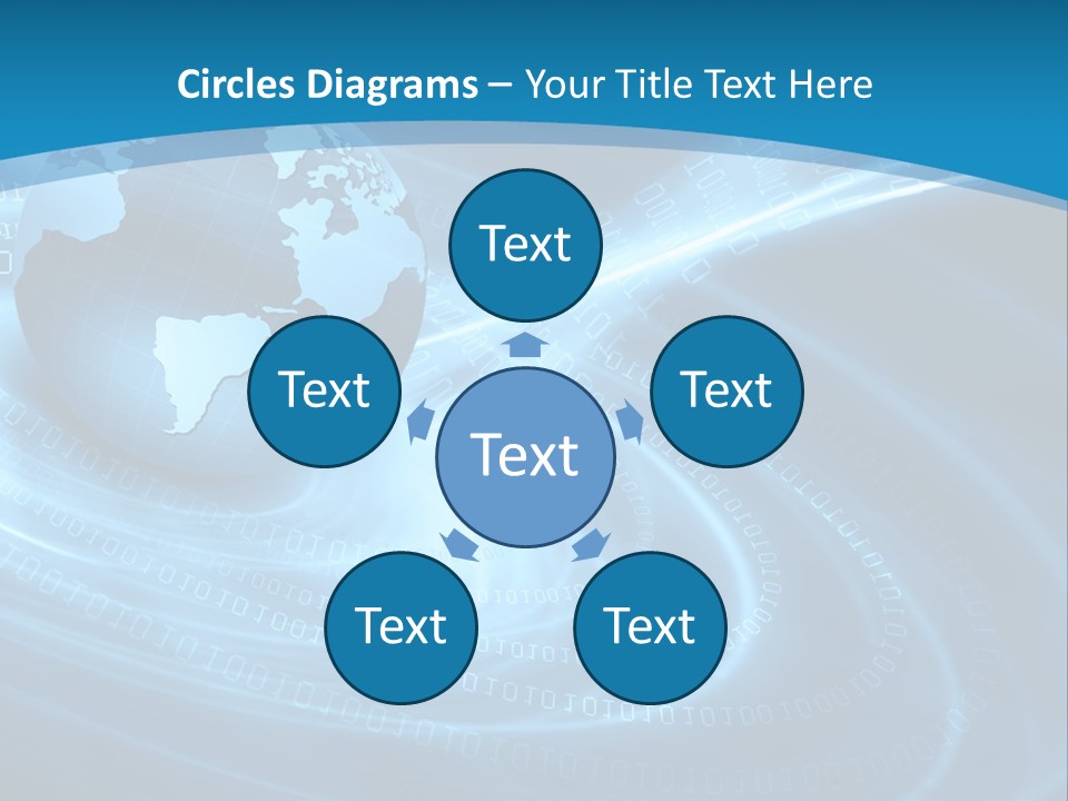 Blue Continent Modern PowerPoint Template