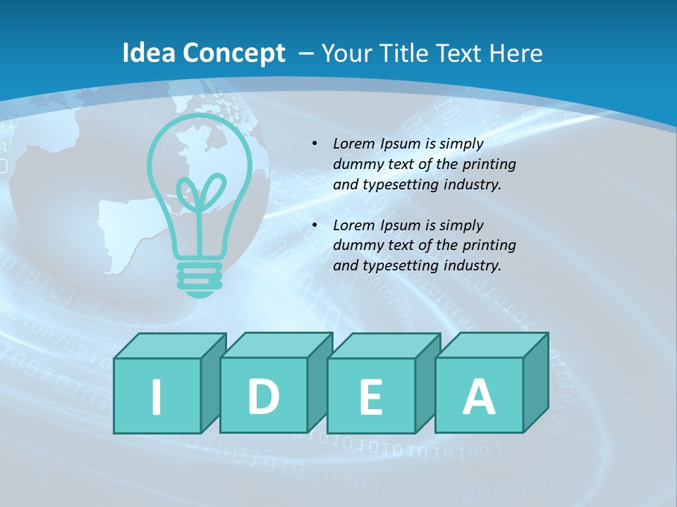 Blue Continent Modern PowerPoint Template