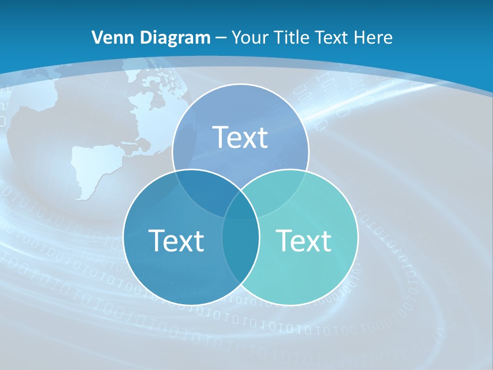 Blue Continent Modern PowerPoint Template