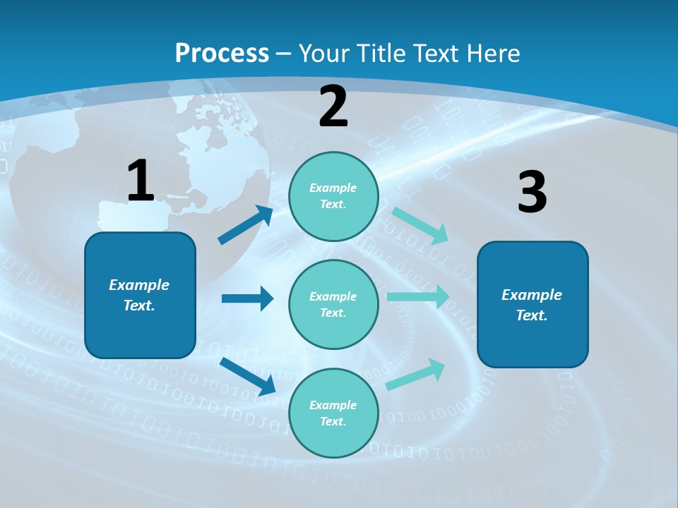 Blue Continent Modern PowerPoint Template