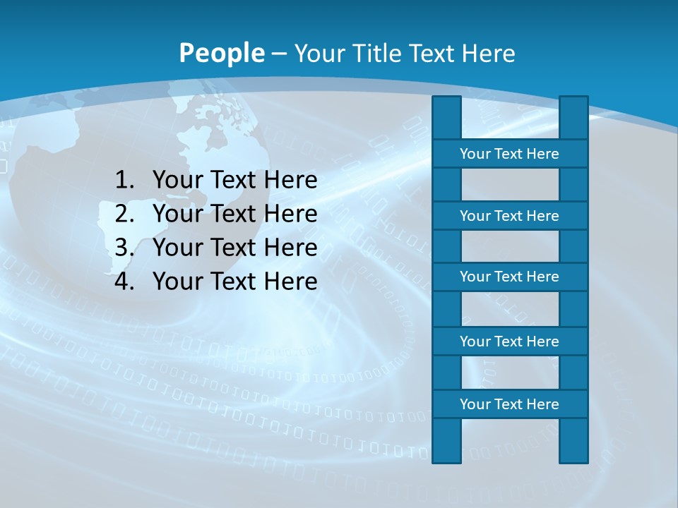 Blue Continent Modern PowerPoint Template