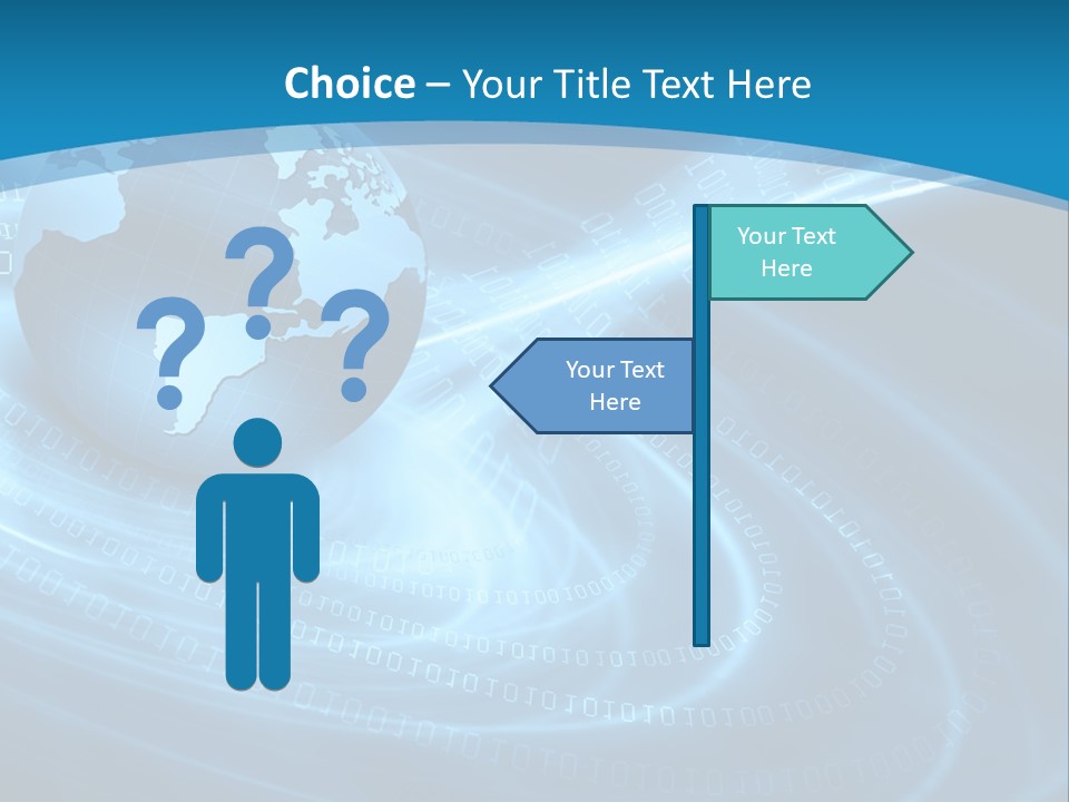 Blue Continent Modern PowerPoint Template