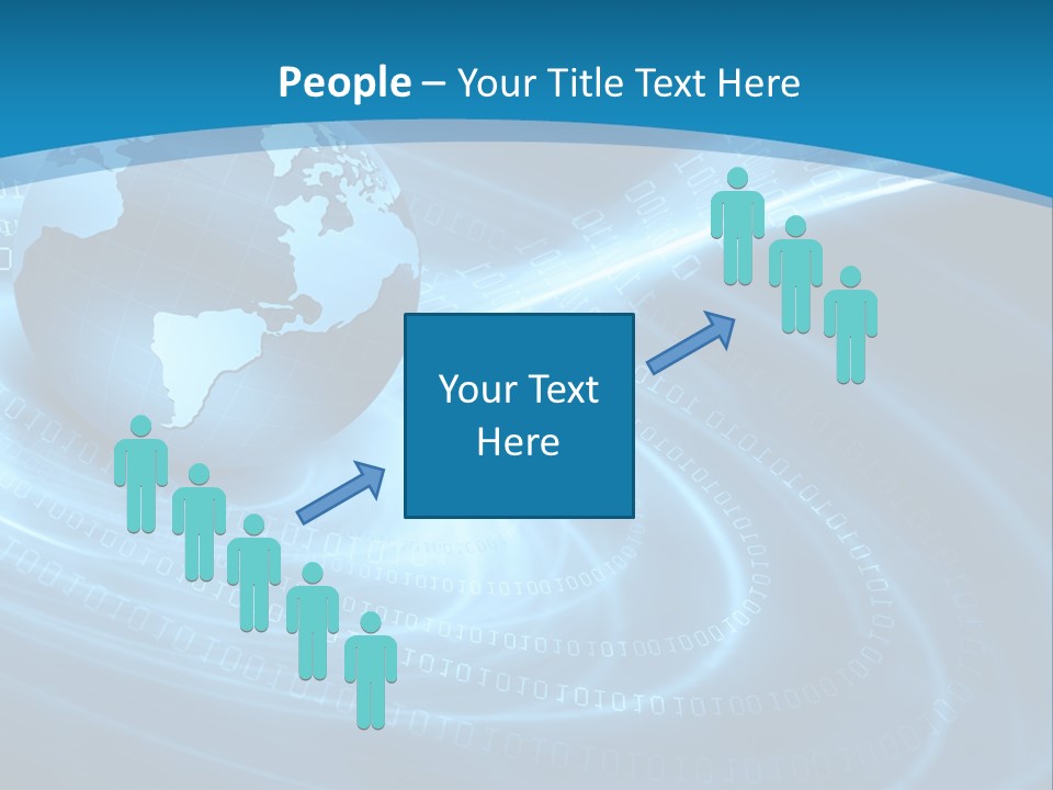 Blue Continent Modern PowerPoint Template