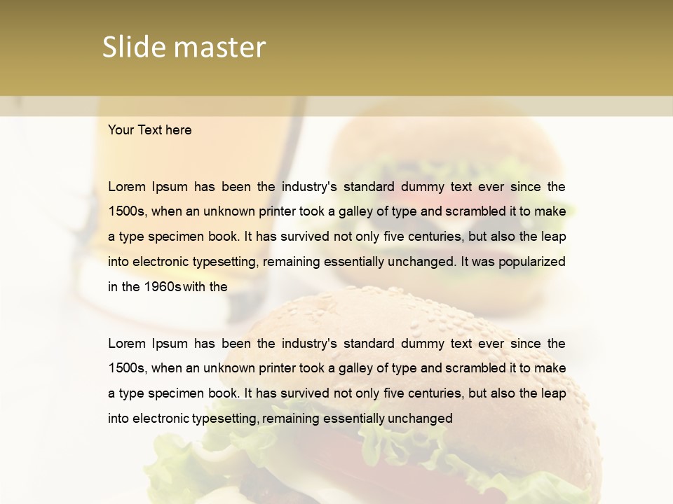 Unhealthy American Dinner PowerPoint Template