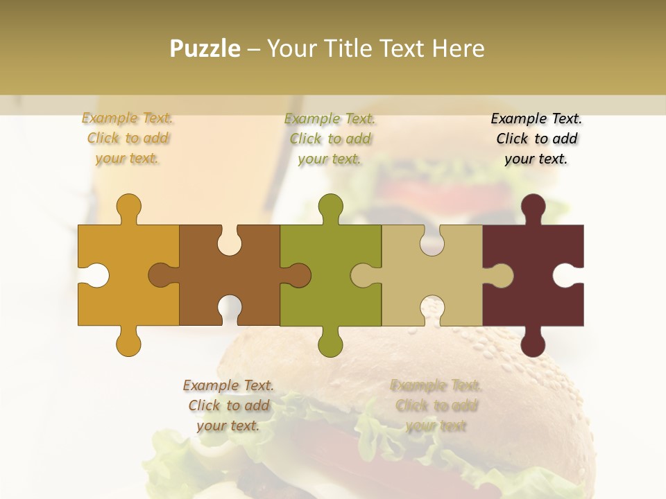 Unhealthy American Dinner PowerPoint Template