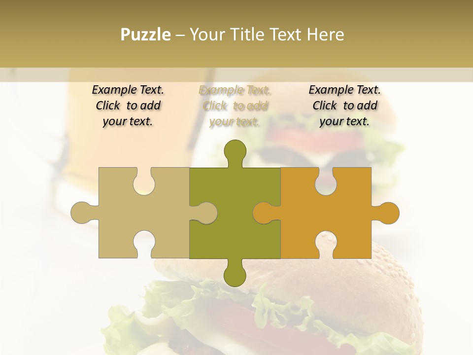 Unhealthy American Dinner PowerPoint Template