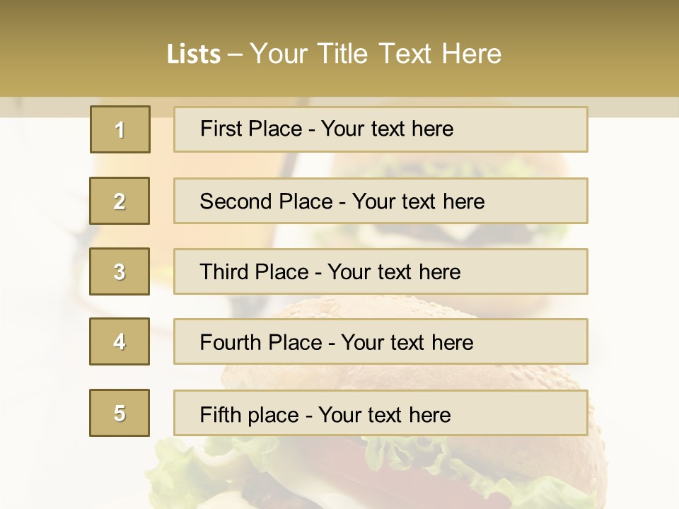 Unhealthy American Dinner PowerPoint Template